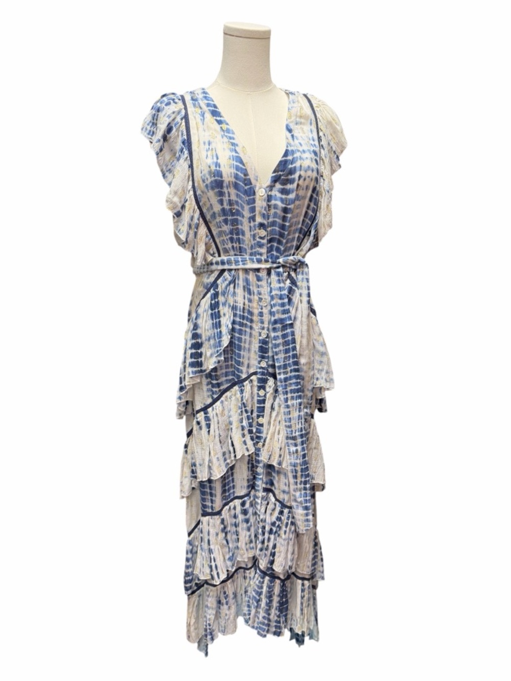 A-1 ALEXIS Loordes Tiered Tie-dyed
Modal Maxi Dress